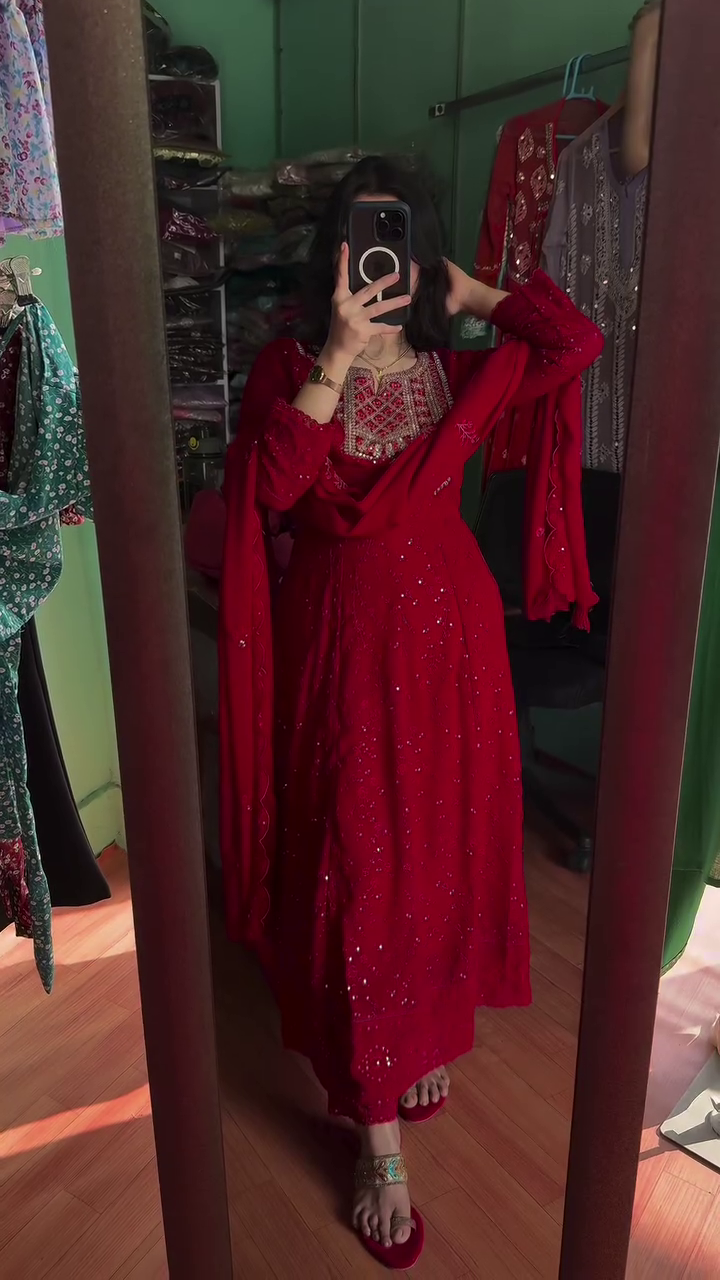 Exquisite Stylish Designer Wedding Anarkali Suit – A Perfect Choice for Your Special Day