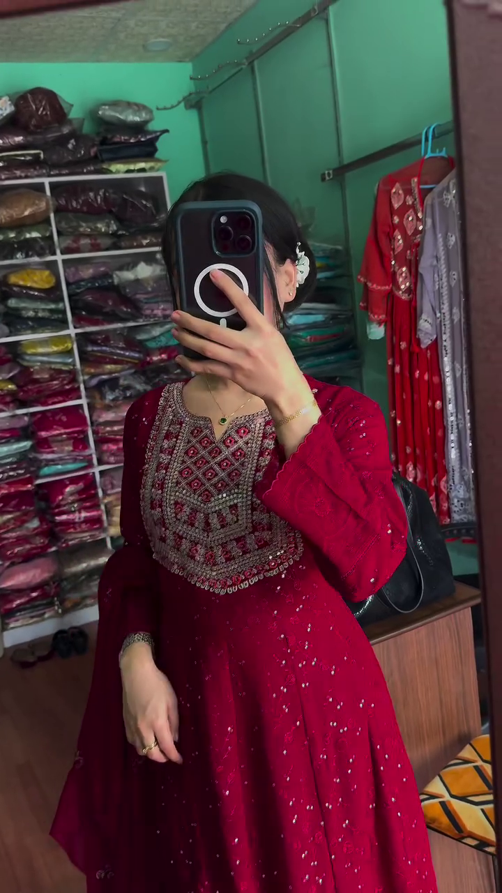 Exquisite Stylish Designer Wedding Anarkali Suit – A Perfect Choice for Your Special Day - Image 4