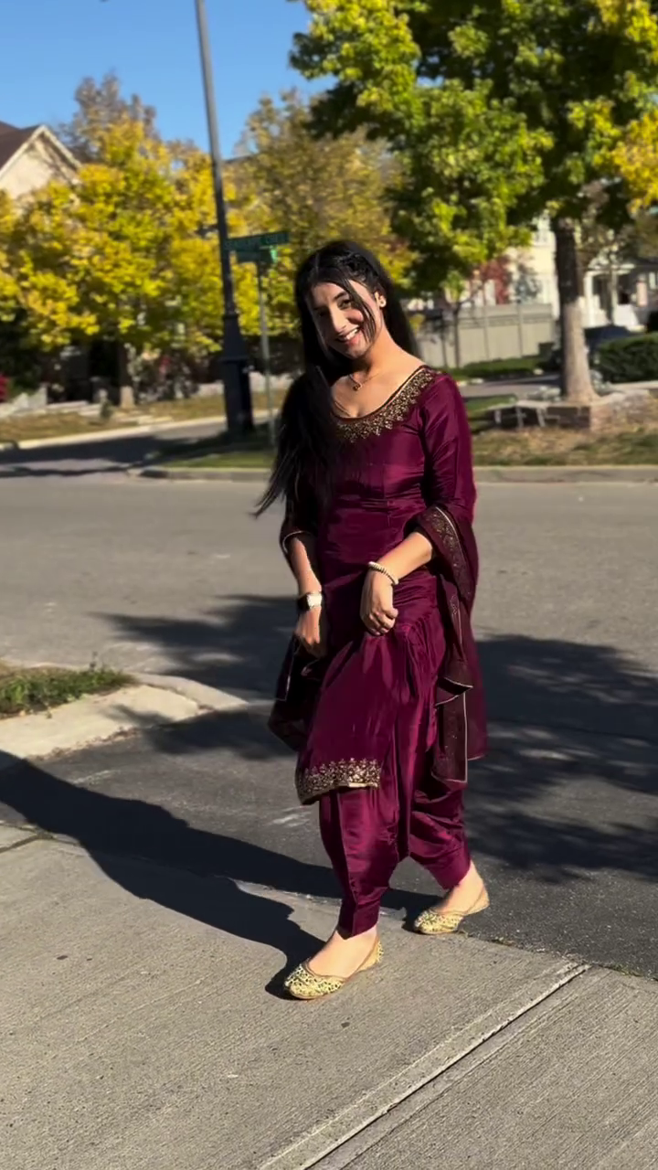 Elegant Wine Silk Salwar Kameez Suit with Dupatta – A Perfect Choice for Every Festive Occasion - Image 2