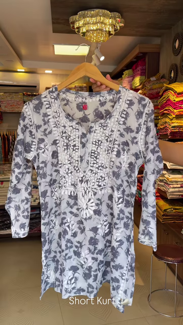 Elegant Embroidered Short Kurti – Minimalist Grace in Multiple Colors 🌸 - Image 5