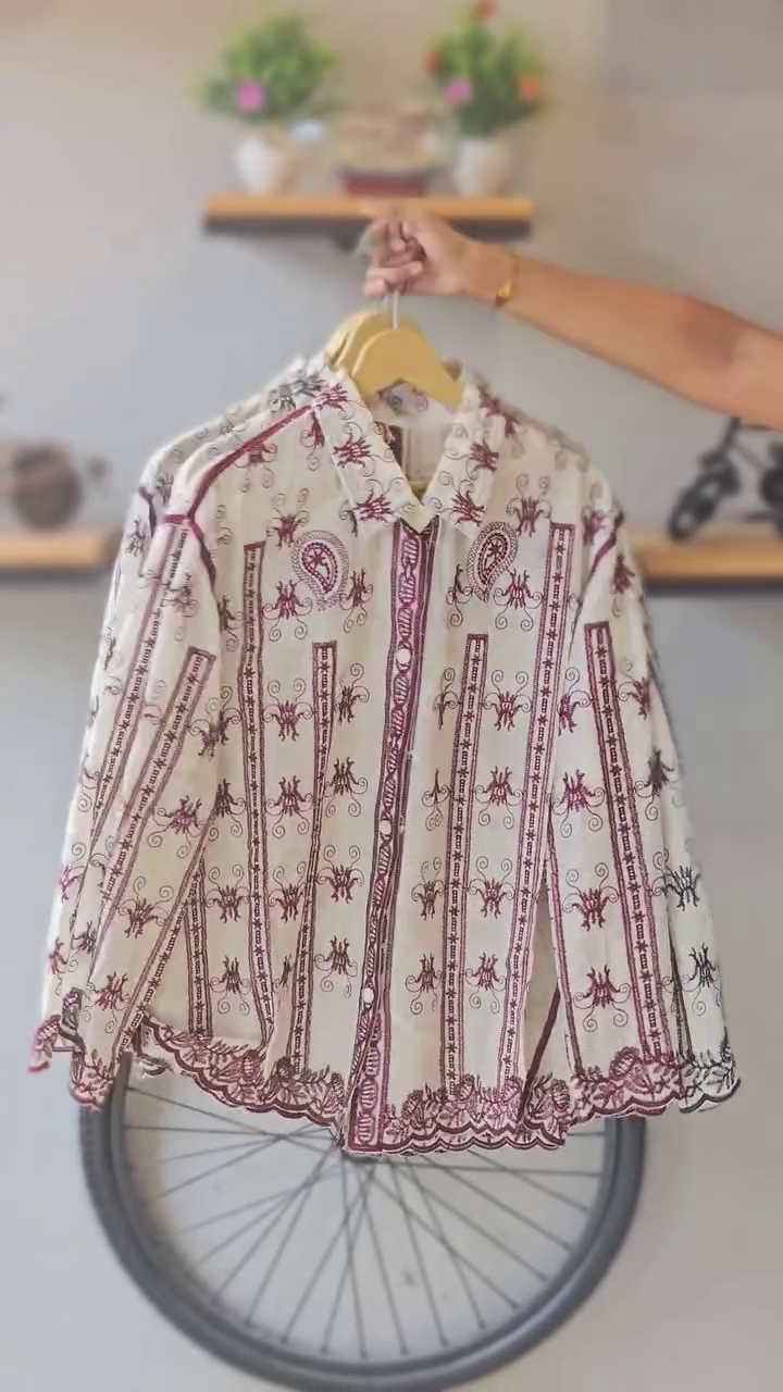 Boho-Inspired Ethnic High-Low Shirt – A Timeless Blend of Heritage and Style