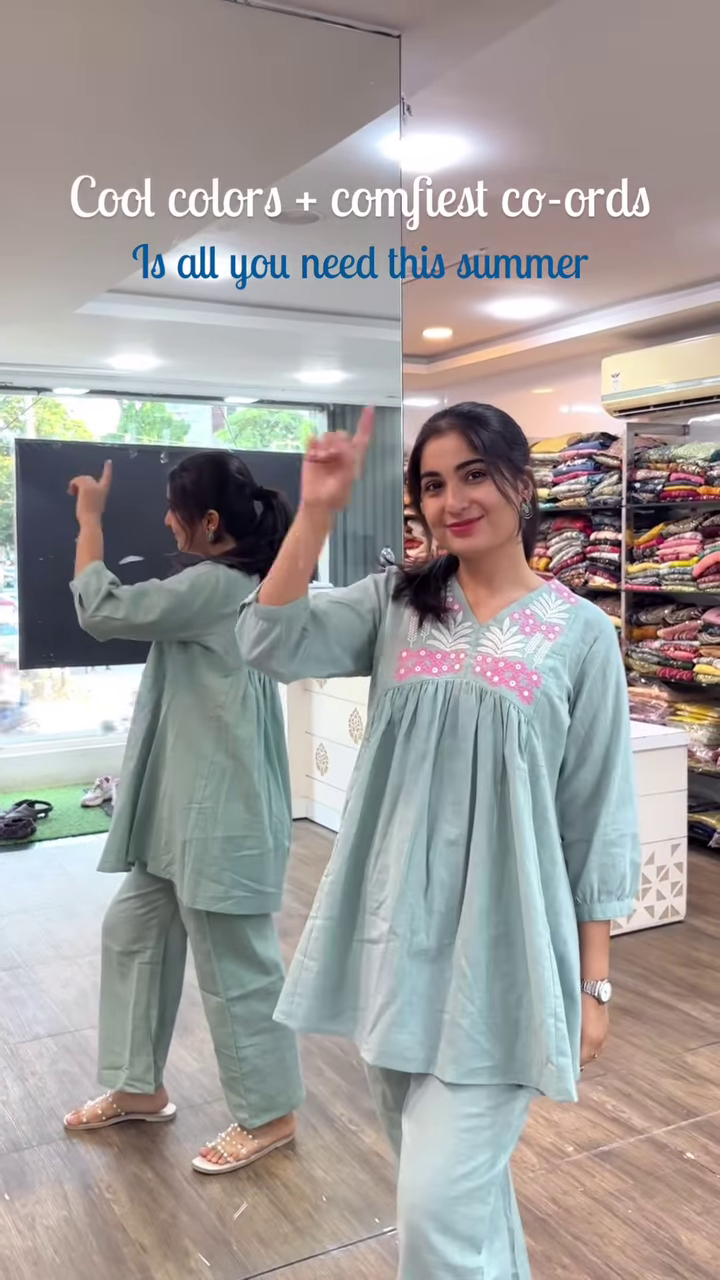 Breezy Elegance: Your Go-To Summer Cotton Co-ord Set 🌿✨