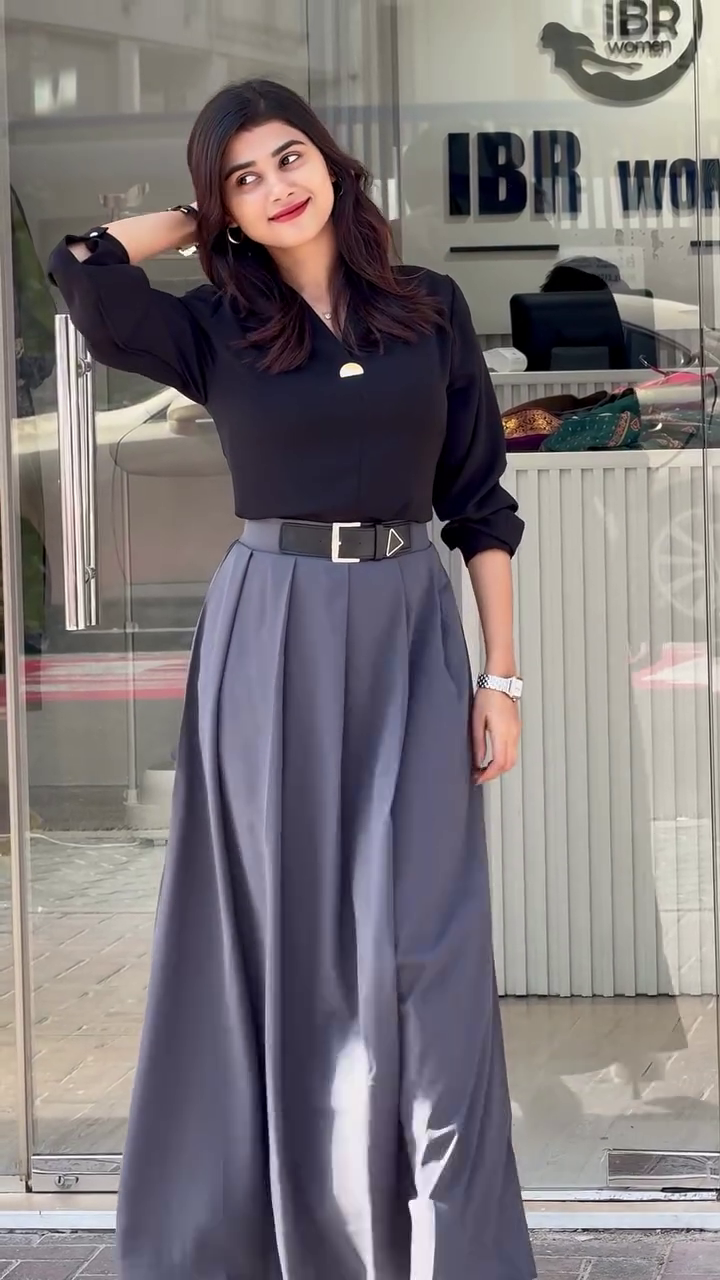 Effortlessly Elegant: Classic Collared Shirt & Pleated Bottom Set – Now in Multiple Color Variants - Image 2