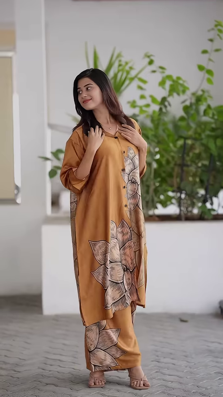 Bloom in Style: Oversized Floral Co-ord Set – Effortless Elegance, Now in Multiple Colors - Image 2