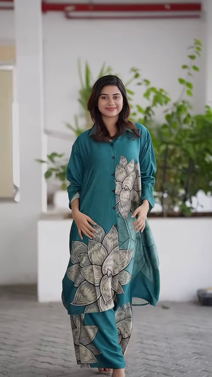 Bloom in Style: Oversized Floral Co-ord Set – Effortless Elegance, Now in Multiple Colors - Image 11