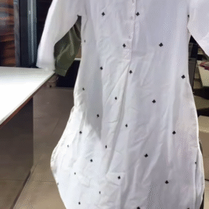 Elegant White Cotton Kurti for Office & Casual Wear