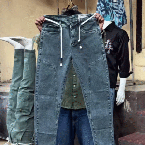 🖤 UrbanFlex Drawstring Denim Pants – Street Comfort with a Modern Edge 👖🔥