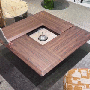 ✨ Modern Luxe Square Coffee Table with Glass Center Accent ✨