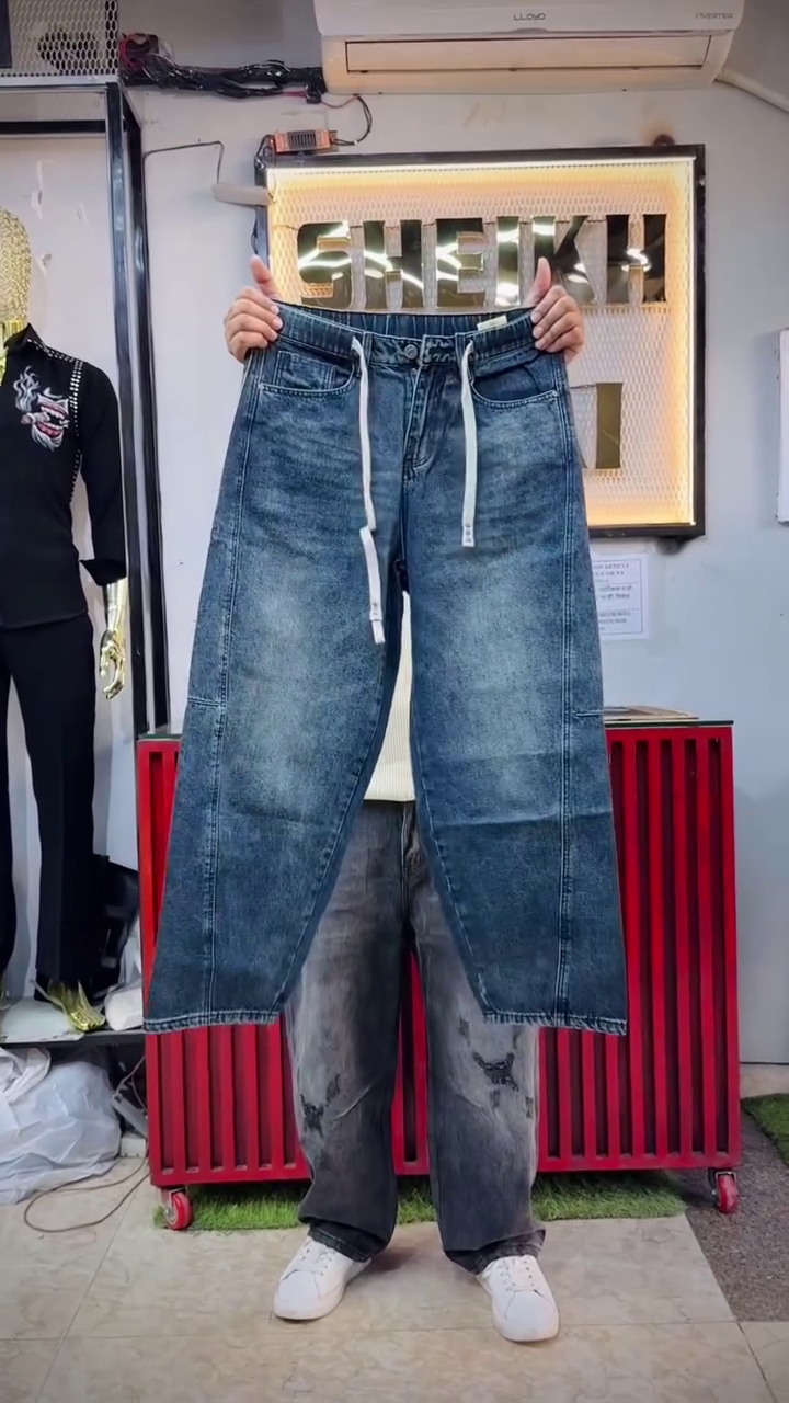 π₯ Urban Streetwear Cargo Jeans β Relaxed Fit with Chain Detail ππ - Image 5