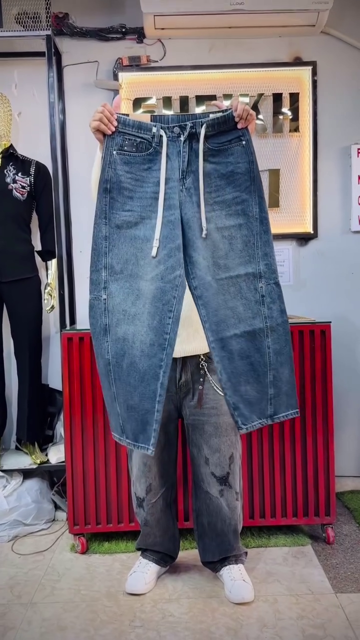 π₯ Urban Streetwear Cargo Jeans β Relaxed Fit with Chain Detail ππ - Image 6