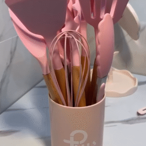 🌸 ChefEase™ Premium Silicone Kitchen Utensil Set – Cook in Style, Stir with Confidence
