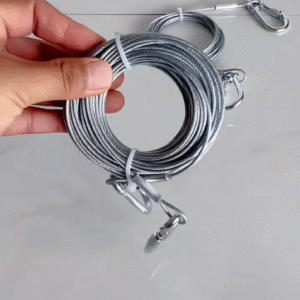 🔗 SecureHold™ Steel Safety Cable with Locking Hooks – Strong Protection, Peace of Mind