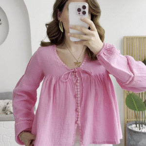 🌸 Blush Breeze Lace Detail Top – Soft, Feminine & Effortlessly Chic 🌸