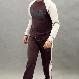 Casual Performance: Brown Dri-Fit Track Suit