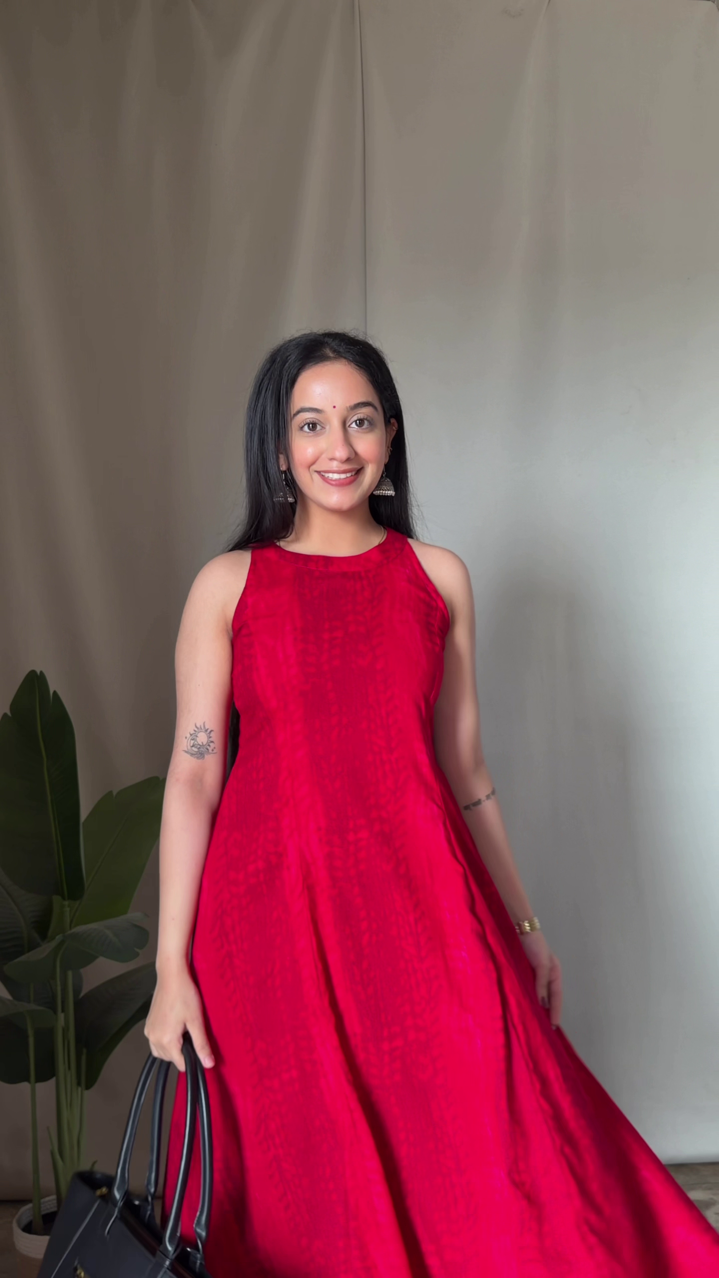 π Radiant Ethnic Charm: Yellow Embroidered Cotton Kurta with Matching Palazzo Pants - Image 2