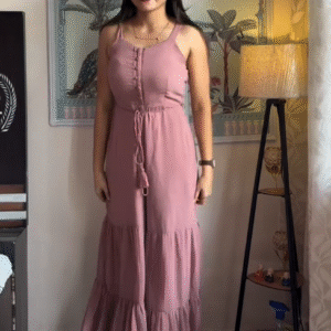 Women’s Stylish Sleeveless Maxi Dress – Trendy Floral & Solid Long Dress Collection