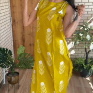 Stylish Sleeveless Kurti Pant Set for Women Trendy Printed Daily Wear