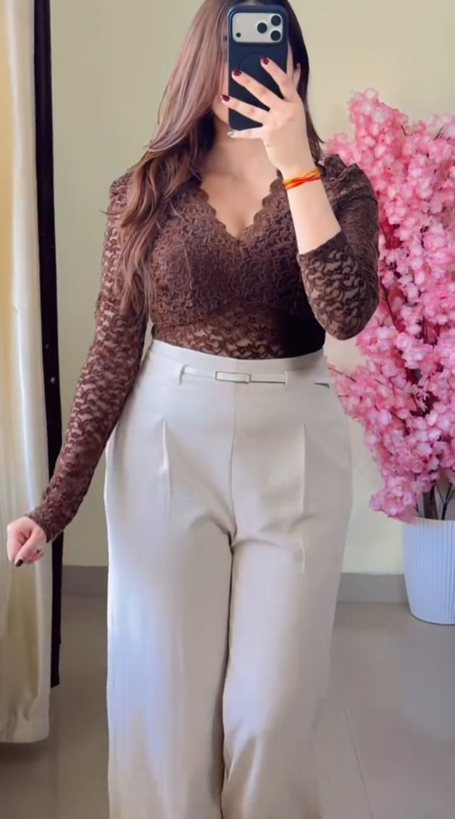 Chic Tailored Wide Leg Trousers for Women with Belt | Elegant High Waist Office & Casual Pants | Premium Korean Style Fashion Bottoms - Image 4