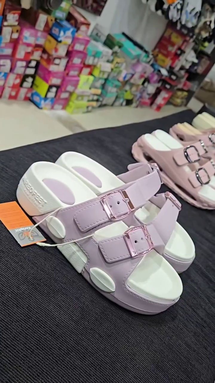 Trendy Pastel Double-Buckle Comfort Sandals for Women - Image 3