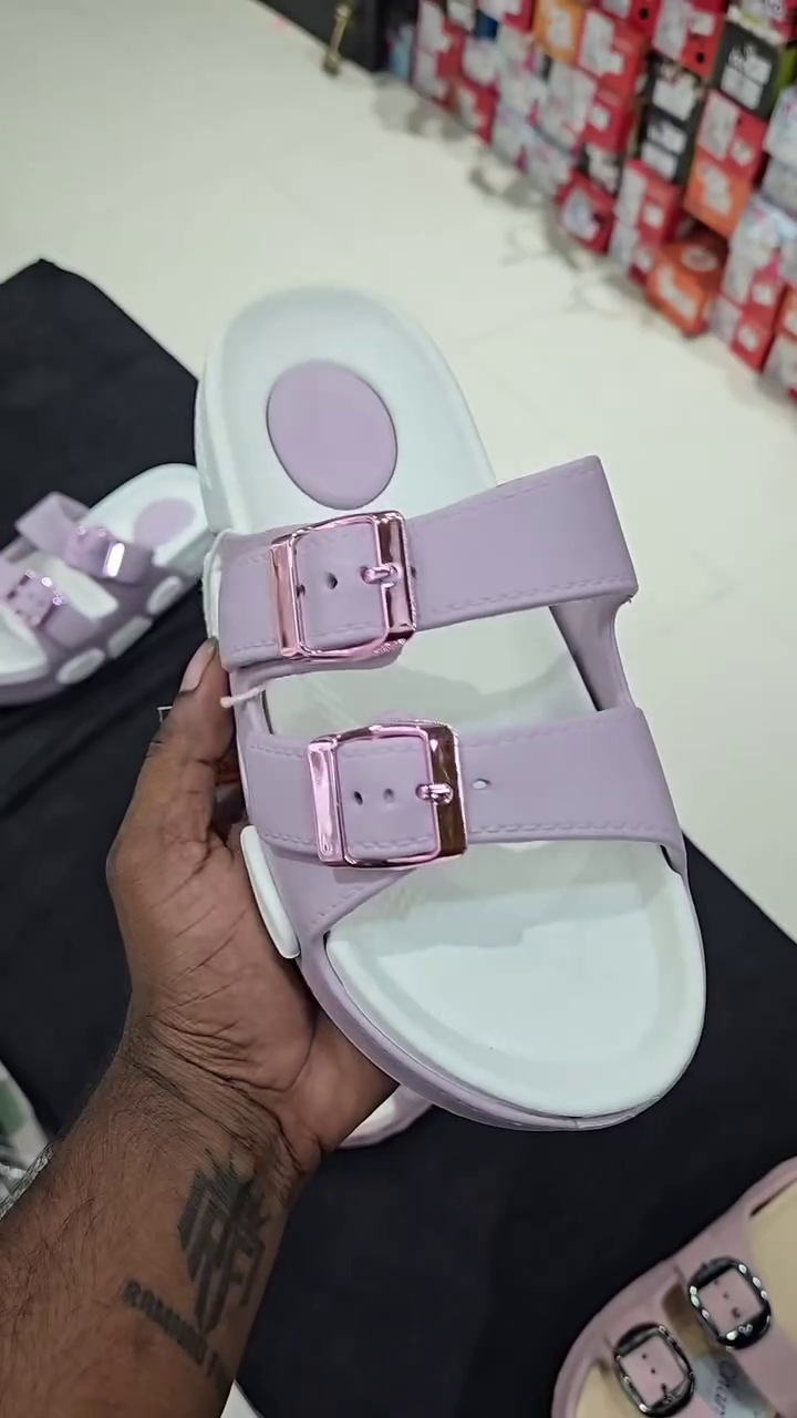 Trendy Pastel Double-Buckle Comfort Sandals for Women - Image 5
