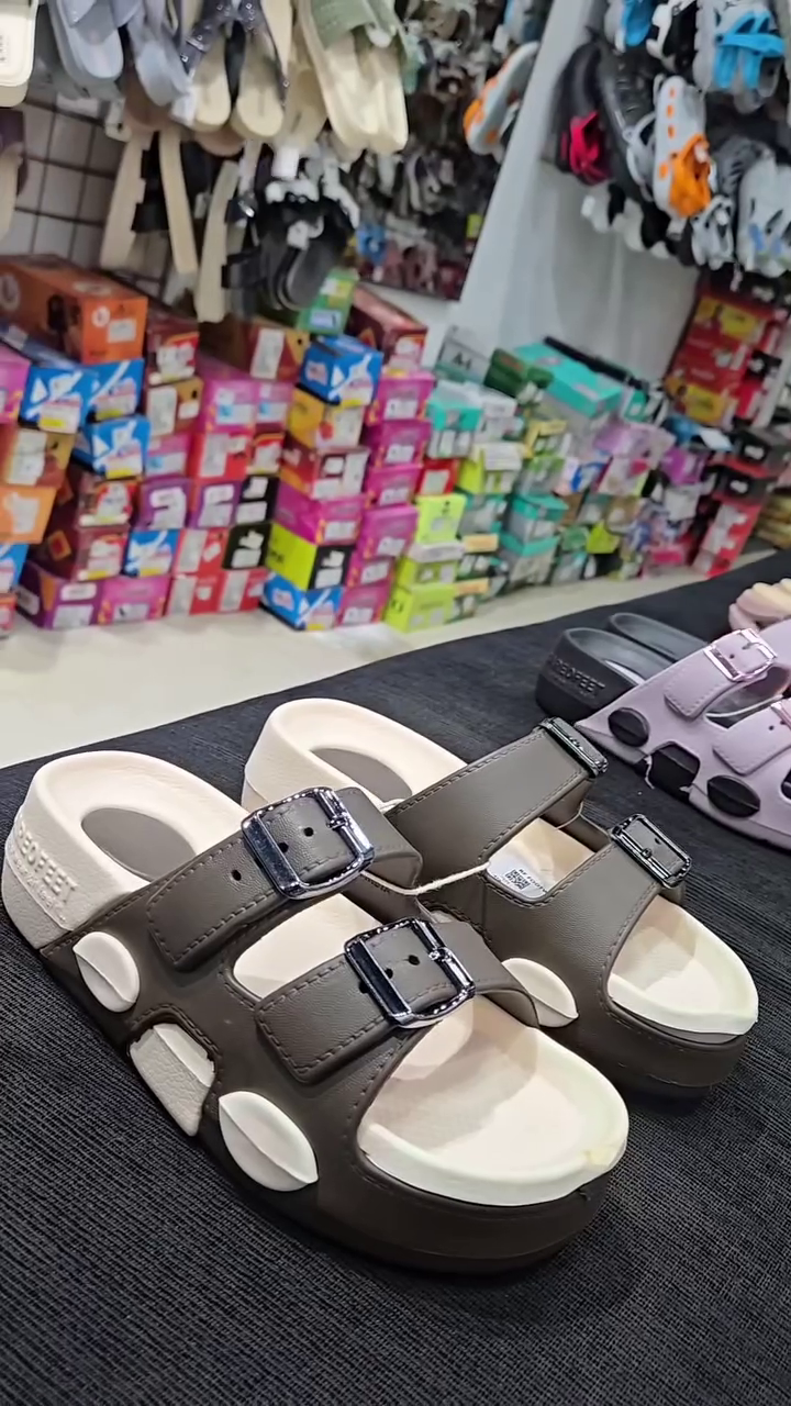 Trendy Pastel Double-Buckle Comfort Sandals for Women - Image 8