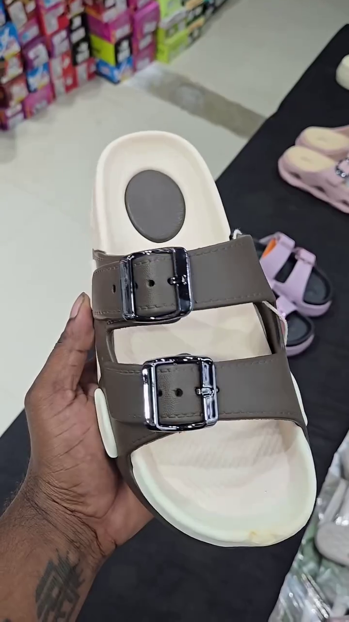 Trendy Pastel Double-Buckle Comfort Sandals for Women - Image 10