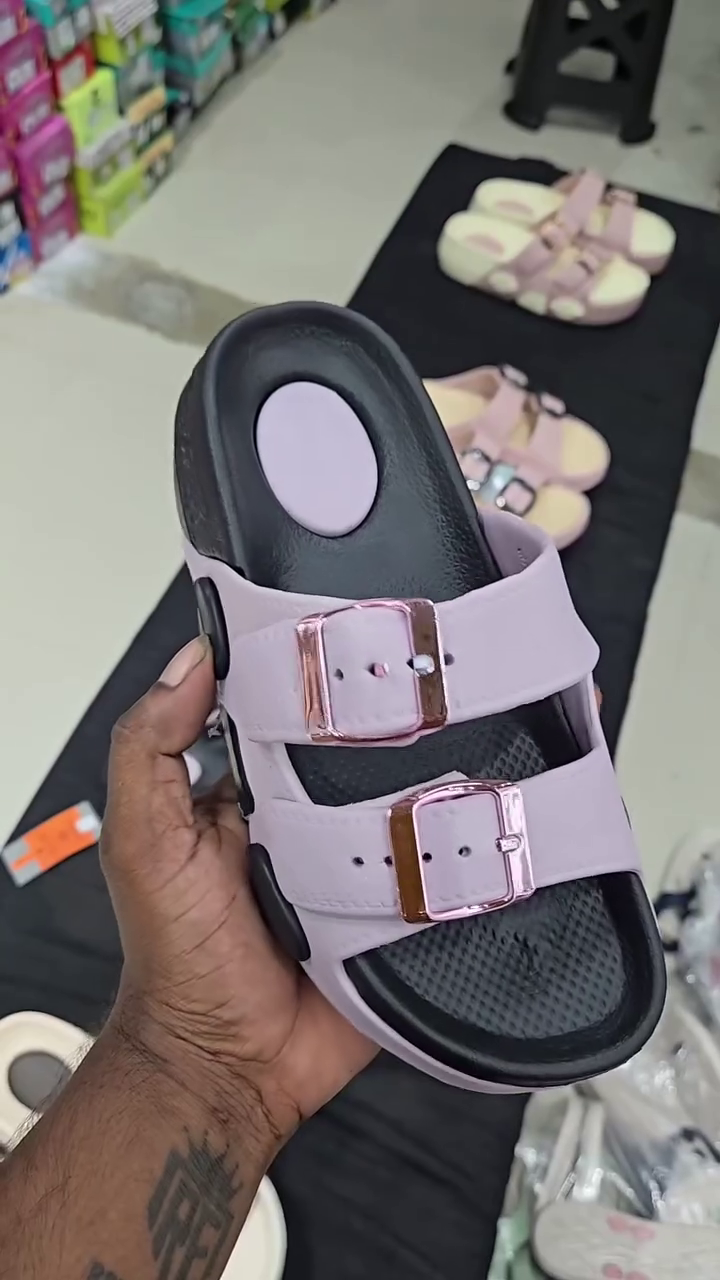 Trendy Pastel Double-Buckle Comfort Sandals for Women - Image 11