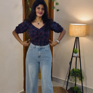 Light Blue High-Rise Wide-Leg Jeans – Light Faded Wash, Relaxed Fit & Everyday Denim Essential