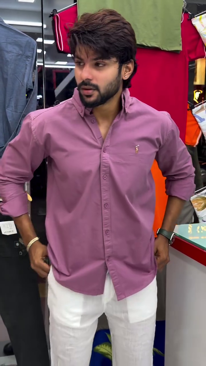 Premium Mauve Pink Full Sleeve Shirt for Men – Elegant Casual & Smart Wear - Image 9
