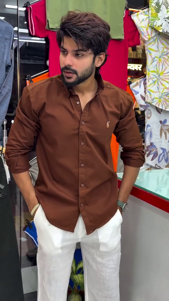 Premium Mauve Pink Full Sleeve Shirt for Men – Elegant Casual & Smart Wear