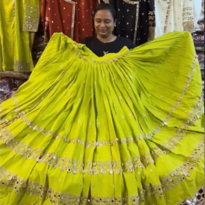 Women's Designer Mirror Work Flared Lehenga – Premium Festive & Wedding Ethnic Wear