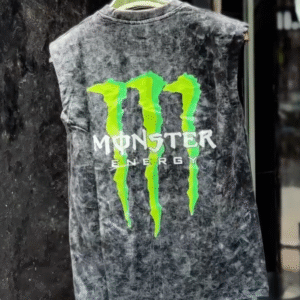 Men's Acid Wash Sleeveless Muscle Fit T-Shirt – Trendy Graphic Printed Casual Gym Wear